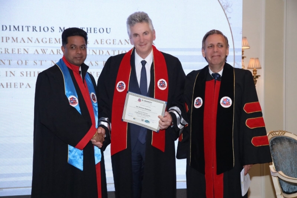 American BC University Business and Theology Bestows Honorary Doctorate on Distinguished Maritime Leader Capt. Dimitris Matthaiou